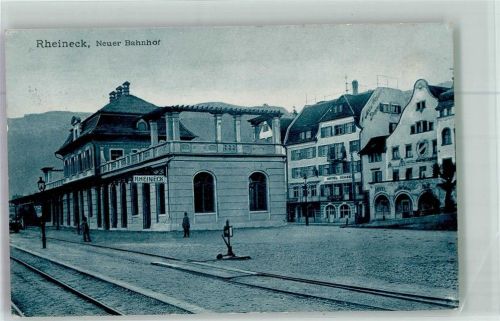 Rheineck Bahnhof Bahnhof Schweiz 1915 Foto AK