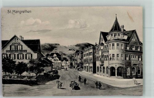 9430 St. Margrethen SG 1915 Foto AK Gasthaus zum Ochsen