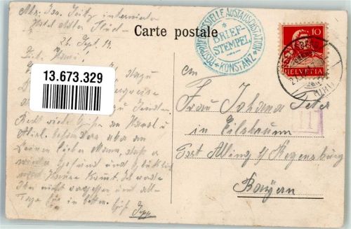 6377 Seelisberg 1917 Foto AK Handlung Zwissig Mythen Blumen Postprüfstelle Austauchstation Konstanz