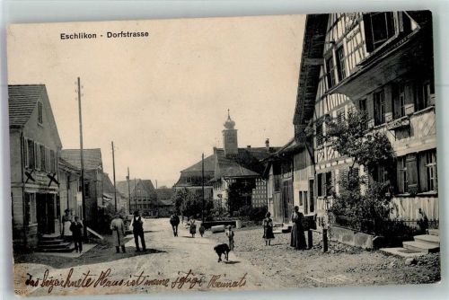 8360 Eschlikon TG 1919 Foto AK Dorfstrasse