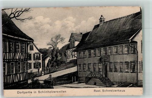 8577 Schönholzerswilen Foto AK Dorfpartie Schweizerhaus