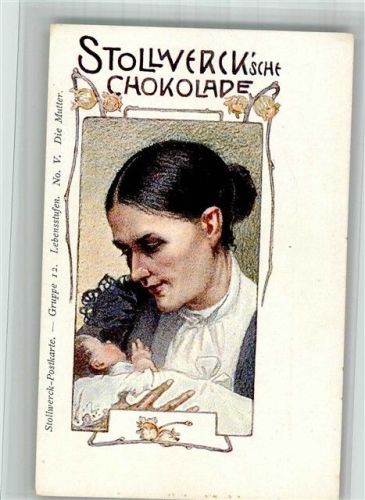 Gruppe 12 Lebensstufen Nr. V Die Mutter Jugendstil Stollwerck Schokolade 1900 BOAKC