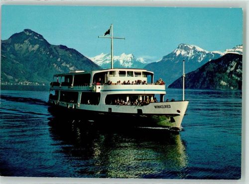 Motorschiff Winkelried auf dem Vierwaldstättersee Binnenschiff Foto AK