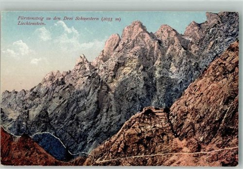 9498 Planken Foto AK Drei Schwestern Fürstensteig Photochromiekarte