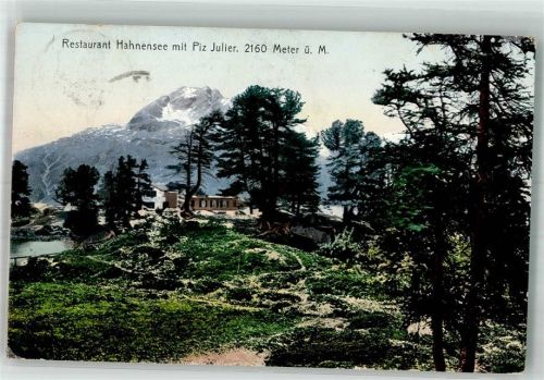 7500 St. Moritz 1909 Foto AK Gasthaus Hahnensee