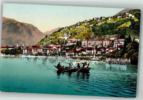 6600 Locarno Foto AK Fischerboot