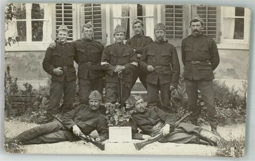 Uniform Gruppenfoto Militär Schweiz Foto AK