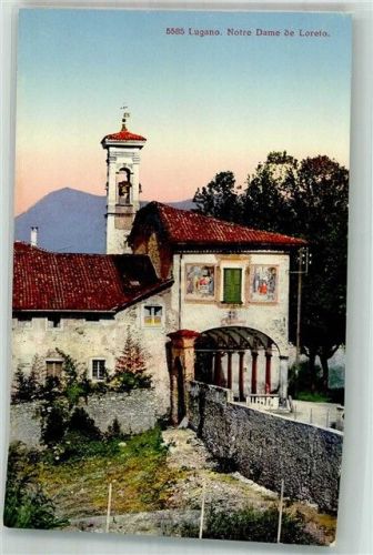 6900 Lugano Foto AK Kirche Notre -Dame de Loreto