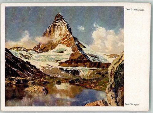 Matterhorn VS Künstlerkarte sign. Bruger, J. Matterhorn