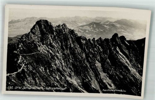 9498 Planken Foto AK Drei Schwestern Garsellakopf