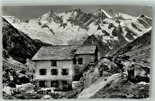 3906 Saas-Fee 1962 Foto AK Almageller Alp