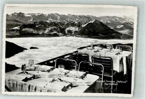 6356 Rigi Kaltbad 1954 Foto AK Gasthaus Bratöfeli -Terrasse Bellevue