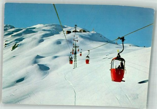 7260 Davos Dorf 1976 Winter Seilbahn Gondelbahn Schatzalp