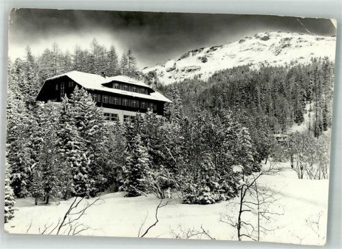 7514 Sils/Segl Maria 1961 Winter Pension Ferienheim Mira Margna Escher Wyss AG