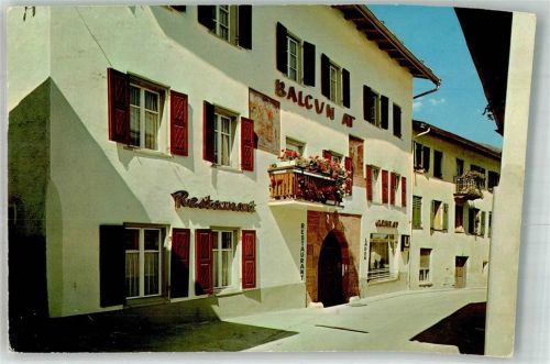 7537 Müstair Münster 1972 Foto AK Gasthaus Handlung Haus Balcun