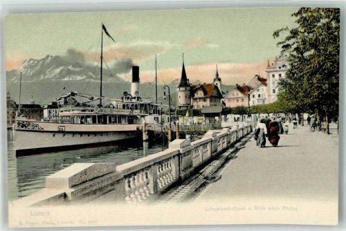 6000 Luzern Lucerne Foto AK Schweizerquai