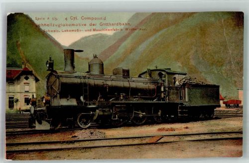6454 Flüelen Gebrauchsspuren Schnellzug-Lokomotive Gottahardbahn