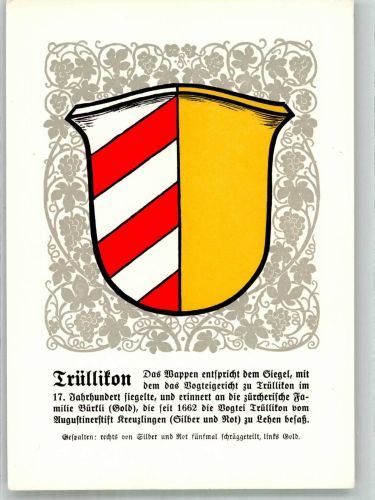 8466 Trüllikon Lithographie Wappen