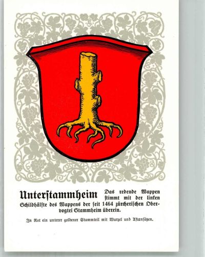 8476 Unterstammheim Lithographie Wappen