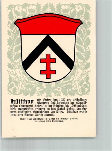 8115 Hüttikon Lithographie Wappen