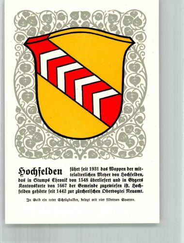 8182 Hochfelden Lithographie Wappen