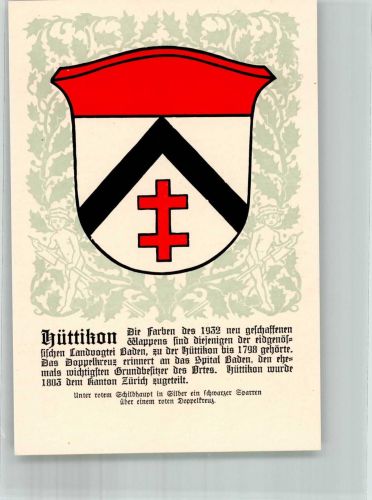8115 Hüttikon Lithographie Wappen