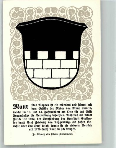 8124 Maur Lithographie Wappen