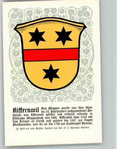 8911 Rifferswil Lithographie Wappen