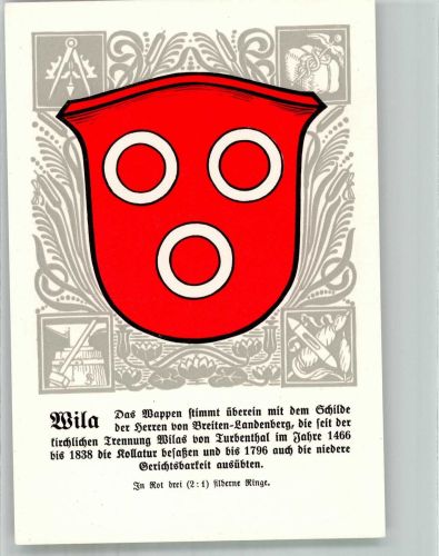 8492 Wila Lithographie Wappen