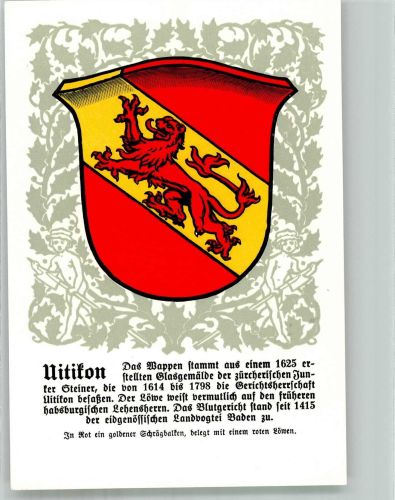 8142 Uitikon Lithographie Wappen