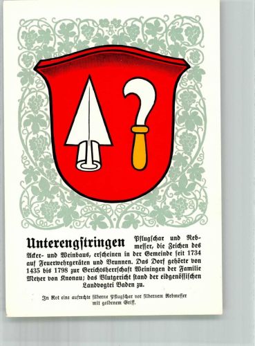 8103 Unterengstringen Lithographie Wappen
