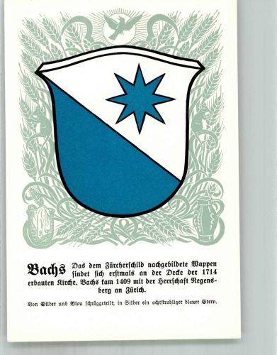 8164 Bachs Lithographie Wappen