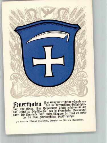 8245 Feuerthalen Lithographie Wappen