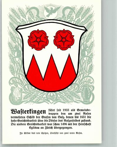 8195 Wasterkingen Lithographie Wappen