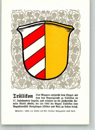 8466 Trüllikon Lithographie Wappen