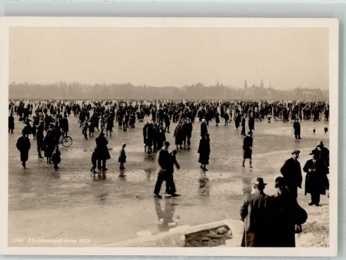 8000 Zürich Winter Zürichsee zugefroren 1929