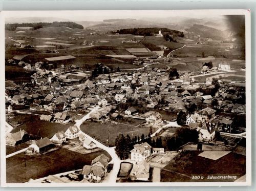 3150 Schwarzenburg 1939 Foto AK Feldpost Speu.Kurs.f.Q.M.d.Lw. Fliegeraufnahme