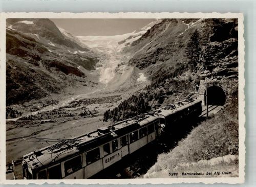 7710 Alp Grüm Foto AK Bergbahn Berninabahn