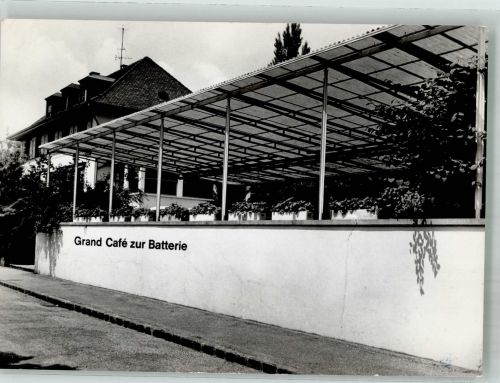 4000 Basel Bâle Foto AK Grand Cafe zur Batterie beim Wasserturm