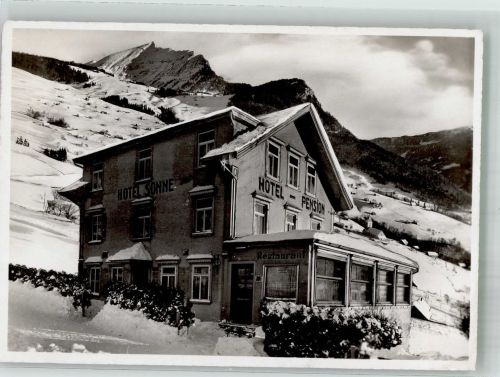 8873 Amden 1956 Winter Hotel Pension Sonne