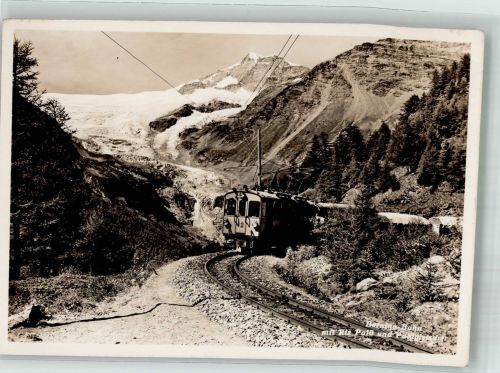 Bernina Foto AK Bergbahn Berninabahn Piz Palü Gletscher