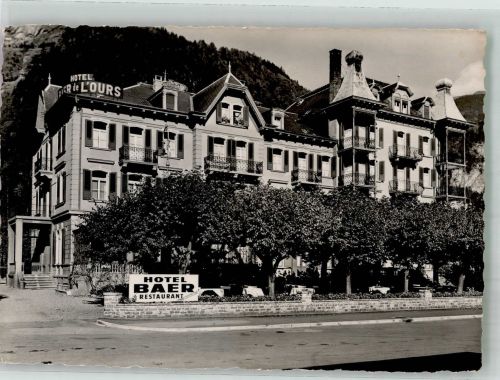 3860 Meiringen Foto AK Hotel Baer