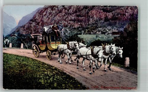 Zürich Postkutsche Gebirgspost Ort lt. Verlag Postkutsche Schweiz Foto AK