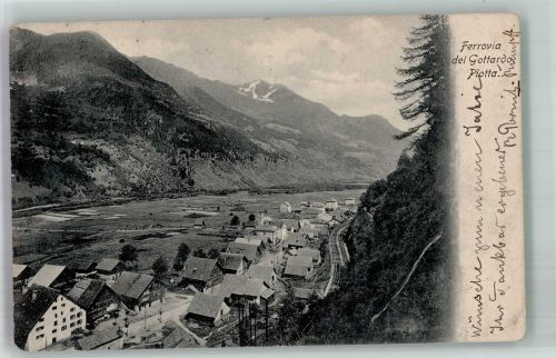 6776 Piotta 1912 Foto AK Eisenbahn Gotthardbahn