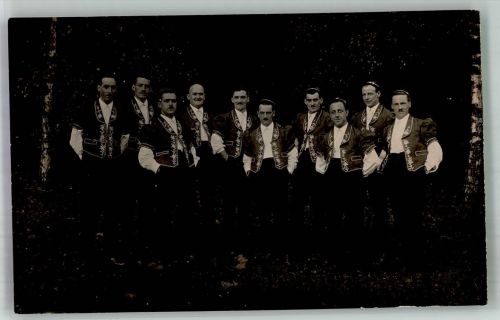 4000 Basel Bâle 1924 Foto AK Tracht Jodler Doppelquartett Edelweis