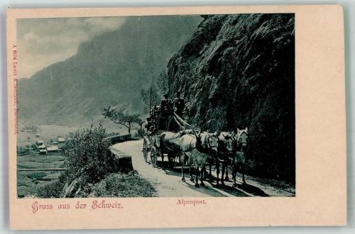 Zürich Postkutsche Alpenpost Postkutsche Schweiz Foto AK