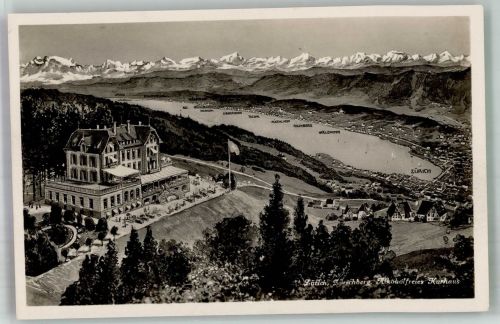 8000 Zürich Foto AK Gasthaus Zürichberg Alkoholfreies Kurhaus