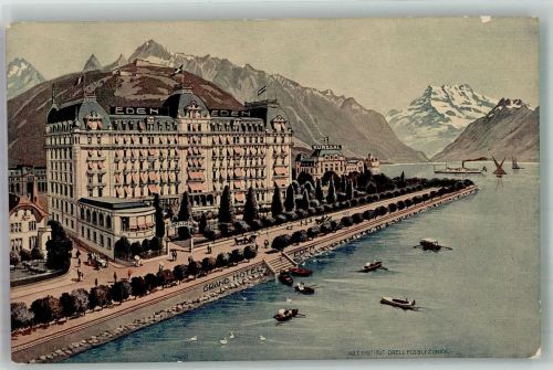 1820 Montreux Foto AK Hotel Eden