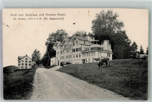 9413 Oberegg 1937 Foto AK Gasthaus Pension Rössli St. Amton