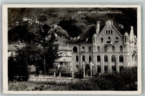 6500 Bellinzona 1930 Foto AK Banca Popolare